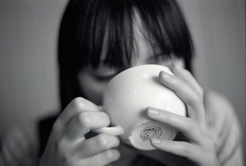 Woman drinking coffee